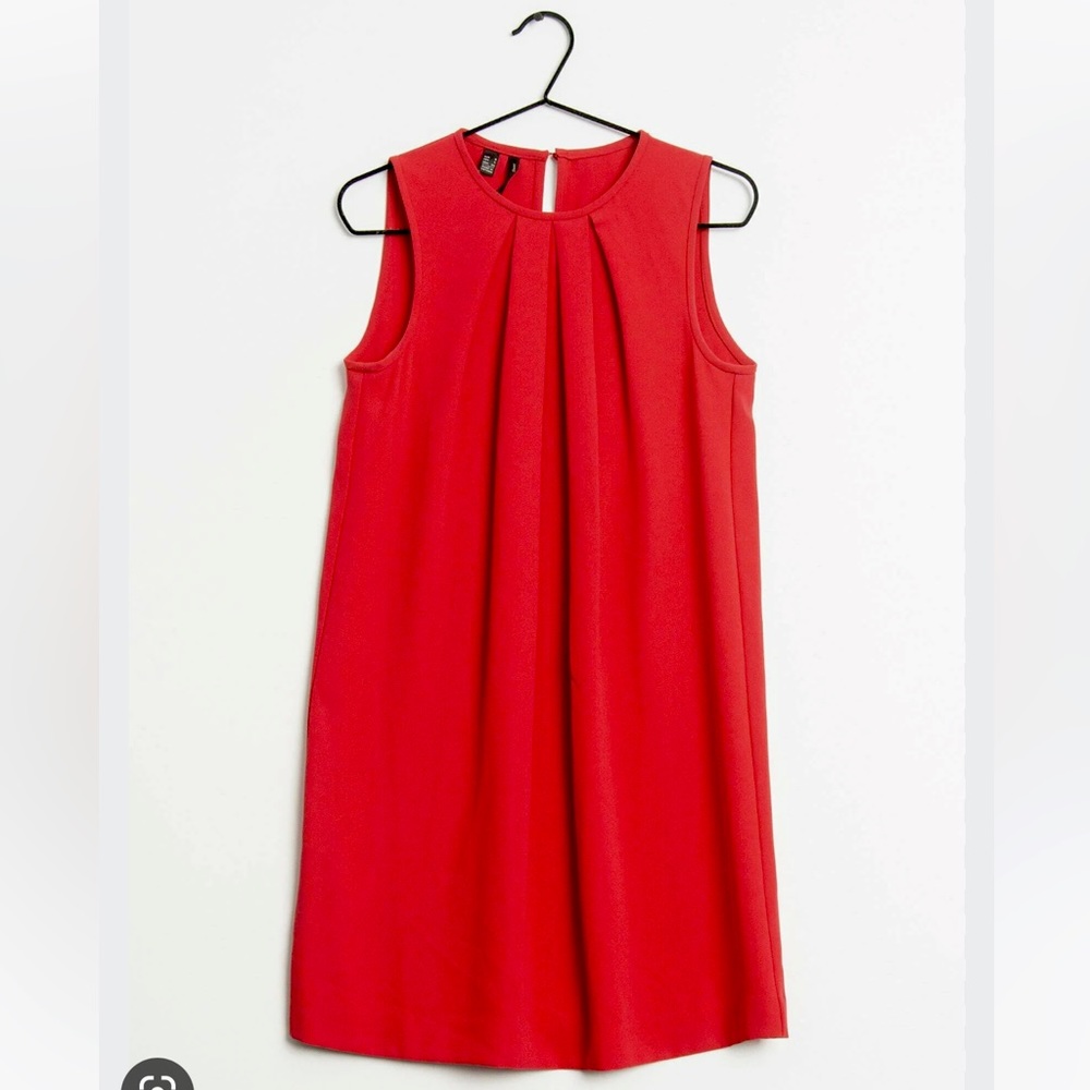 Mango Suit Woman Red Sleeveless MIDI Day Dress